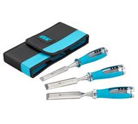 OX Pro 3 Piece Wood Chisel Set in Velcro Case - 13mm, 19mm & 25mm