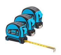 OX Pro 3m Dual Auto Lock Tape Measure 3pk, Magnetic Hook, Metric & Imperial
