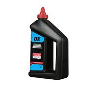 OX Pro 40oz/1.1kg Permanent Red Marking Chalk - Permanence 3, Ideal for Weatherproof Markings lasting upto 1 month, General Construction Chalk Line Refill Powder for Chalk Reels