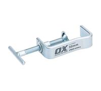 OX Pro 50mm Profile Clamp | Solid Steel Make & Zinc Plated, 'T' Bolt Thumb Screw, Reliable Guide for Accurate Bricklaying