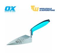 OX Philadelphia Pattern Pointing Trowel - Pro Series Plasterers / Builders Carbon Steel Pointing Trowel with Dura-Grip Soft Handle - Multicolour - 5 Inch/127 mm