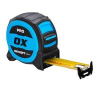 OX Pro 8m/26ft Tuff Blade Tape Measure Magnetic Dual Hook & 32mm Wide Blade