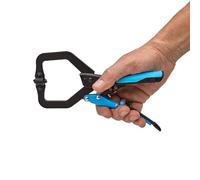 OX Pro Auto Adjust C Clamp with Swivel Pad - 7"/ 178mm, Heavy Duty Steel, Patented Locking Mechanism, TPR Comfort Grip Handle, Perfect for Welding, Wood & Metal Working, OX-P204302