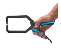 OX Pro Auto Adjust Long Reach C Clamp - 10"/254mm, Heavy Duty Steel, Patented Locking Mechanism, TPR Comfort Grip Handle, Perfect for Welding, Wood & Metal Working, OX-P204402