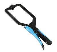 OX Pro Auto Adjust Long Reach C Clamp with Swivel Pad - 10"/254mm, Heavy Duty Steel, Patented Locking Mechanism, TPR Comfort Grip Handle, Perfect for Welding, Wood, & Metal Working, OX-P204502