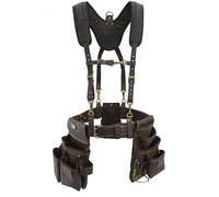 Ox Pro Carpenter Tool Belt - 22-Pocket Leather Tool Belt Pouches - (L) Belt Made of Oil-Tanned Leather with Double-Stitching and Steel Rivets - OX-P263606