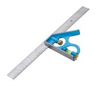 OX Pro Combination Square 300mm/12", Stainless Steel Ruler Imperial Metric | Durable Cast Handle, Sliding Stock, Multi-Angle Measuring, Adjustable Depth, Carpenter’s Square - Woodworking, Joinery & DIY