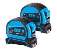 OX Pro Double Locking Tape Measure Metric Only - 3m Twin Pack