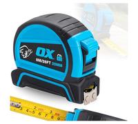 OX Pro Dual Auto Lock Tape Measure - 8m, Magnetic End Hook | Double Sided Nylon-Coated Blade, Metric & Imperial Markings, Shock-Resistant Rubber Housing