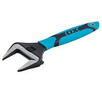 OX Pro Extra Wide Jaw Adjustable Wrench, Plumbing Spanner, 60mm Jaw | Extra-Wide Spanner for Large Fittings & Pipes - Soft Grip, Precise Jaw for Plumbing, Trade & DIY Repairs Use