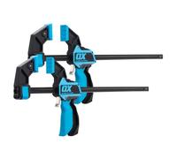 OX Pro Heavy Duty Bar Clamp Twinpack 18"/450mm, 2-in-1 Clamp & Spreader