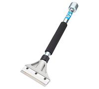 OX Pro Heavy Duty Scraper 5"/127mm, 18" handle & Hammer End | Chrome-plated steel handle, cushion grip, solid steel hammer end cap, replaceable blades, 127 mm wide