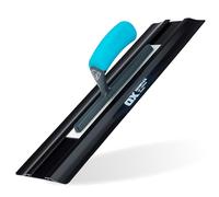 OX Pro Semi Flexible Plastic Finishing Trowel 18in / 455 x 138mm | Durable Lightweight Metal Shank with Replaceable Blade System, Ergonomic Soft Grip Handle - Plaster Finish & Smoothening