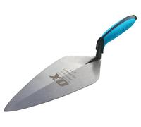 OX PRO Series - Steel Brick Trowel with Soft Grip Handle - Narrow London Pattern - Solid Forged Steel Blade - 11”