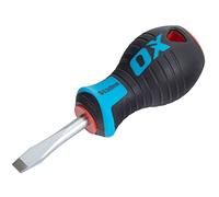 OX Pro Slotted Flared Screwdriver Stubby 6.5x38mm