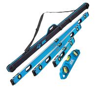 OX Pro Spirit Level Set 4pc - 1800, 1200, 600mm & Torpedo/Boat Level