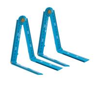 OX Pro Tuff Metric Folding Rule & Angle Finder Twin Pack, 600mm - Cyan