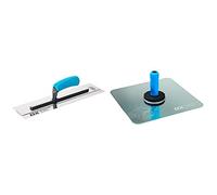 OX Pro UltraFlex Finishing Trowel 16in / 405 x 110 mm & OX Pro Aluminium Hawk - 13" X 13"