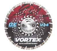 OX Pro V14 Diamond Blade for Concrete - 350mm/22mm, Turbo V Tooth for Aggressive Cutting & Long Life, Cuts Concrete with Rebar, Kerbs & Slabs, Roof Tiles, Bricks, General Building Materials