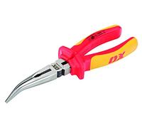 OX Pro VDE Bent Long Nose Pliers - 200mm (8")