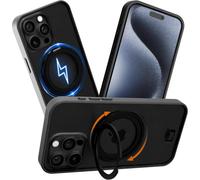 OX Ring iPhone 15 Pro Max Case 360 Rotating Magsafe Shockproof Magnetic Cover - Bear Black