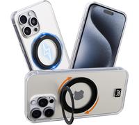 OX Ring iPhone 15 Pro Max Case 360 Rotating Magsafe Shockproof Magnetic Cover - Wolf White