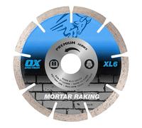 OX Spectrum Trade XL Mortar Raking Diamond Blade - 125mm Dia x 22mm Bore, 6mm Wide Segment for Mortar & Brick Raking, Entry-Level Abrasive Material Cutting, Wet & Dry Use, XL6-125/22
