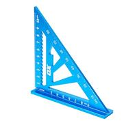 OX Speed Square 110mm (4.5") Aluminium Carpentry & Roofing Marking Tool | Aluminium set square with metric, hip & valley scales and angle guides for precise roofing, rafter and carpentry marking