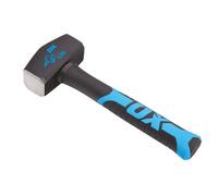 OX Club Hammer - Sledgehammer with Fibreglass Handle - Forged and Induction Hardened Hammerhead - 2.5 lb / 1.1 kg