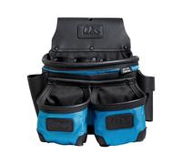 OX Tools 3-Pocket Leather & Nylon Framer Pouch Built with Kevlar - Water Resistant Leather Tool Pouch Hammer & Tape Holder - Tool Pouch for Carpenter Tools Fits 2" to 3"Carpenter Tool Belt OX-U268505