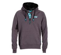 Ox Tools Ox Half-Zip Fur Lined Work Hoodie Grey Hooded Jumper - M