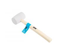 OX Pro White Rubber Mallet - Non-marking Rubber Mallet Hammer with Wooden Handle - 16 oz