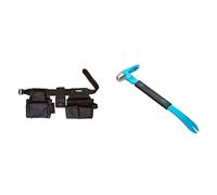 OX Tools OX-P263604 Pro Oil Tanned Leather 4 Piece Construction Rig, Blue & OX Pro Claw Bar 10" / 250mm