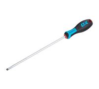 OX Tools Pro Series Slotted Parallel Screwdriver, 200x5.5mm, Magnetic Tip, Ergonomic, Soft Grip, Chrome Vanadium Steel