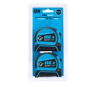Ox Tools Ox Pro Double Locking Tape Measure Twin Pack - 5M