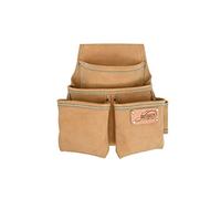 OX Tools OX-T264104 Trade Series Suede Leather Fastener Pouch - 4 Pockets, Multiple-Pockets, Heavy Duty Leather & Reinforced Riveting