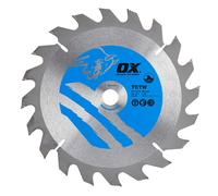 Ox Tools OX-TCTW-1841620 Ox Wood Cutting Circular Saw Blade 184/16Mm 20 Teeth Atb EA