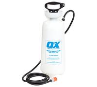 OX Tools OX15L 15 Litre Heavy Duty Waterbottle, White | Portable WateSupply Tank for Sawing & Drilling, 4m Hose with Protected Connection, Durable Carry Handle & Stable Base