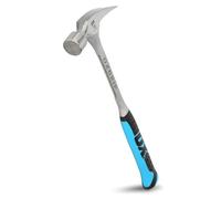 Ox Tools P083422 22 oz. Framing Hammer, Milled Face, Long Shock Reduction Handle, Straight Rip Claw, Non-Slip Grip…