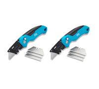 OX Tools P224301 Pro Heavy Duty Fixed Blade Folding Knife, Blue/Black (Pack