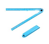 OX Tools Pro 24 Inch Cyan Imperial Tuff Construction Ruler with 3 Quick Measure Sections & Easy Angle Finder