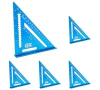 OX Tools Pro Aluminium Rafters Square Metric - 180mm, Blue (Pack of 5)