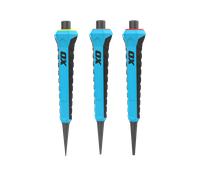 OX Tools Pro Nail Punch w/ Grip 3-Pack 0.8mm, 1.6mm, 2.4mm OX-P095031