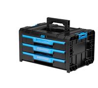 OX Tools TOOLTREK Trade 3 Drawer Tool Box, Tool Chest With Carry Handle, Portable Tool Storage