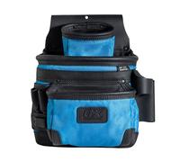 OX Tools Ultimate 3 Pocket Leather & Nylon Fastener Pouch, Top-Grain Leather & Kevlar Reinforcements