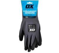 Ox Tools Work Gloves Size 10 - Xl Ultra Flexi Nano Foam Nitrile Palm Gloves