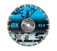 OX Tools Trade XL Super - Turbo Segmented Diamond Blade - Concrete & GP - 300/20mm, Blue