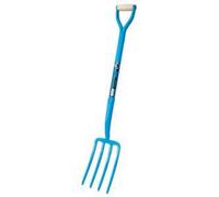 Ox Trade Digging Fork Solid Forged Steel Long Shaft Round Y-Handle Powder Coated Outdoor Garden Diy Planting Landscaping