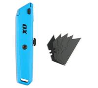 OX Trade Retractable Utility Knife Including 5 SK5 Blades with Storage, All-Metal Body, Quick-Release Blade Change, Heavy-Duty Box Cutter, OX-T225701