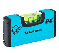 OX Trade Stubby Spirit Level 100mm - Mini Pocket Level for Trade Use | Compact 100mm stubby level with high-visibility vials - ideal for tight spaces, plumbing, scaffolding and caravan levelling